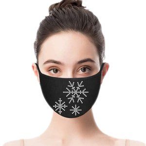 Christmas Snowflake Rhinestone Mask